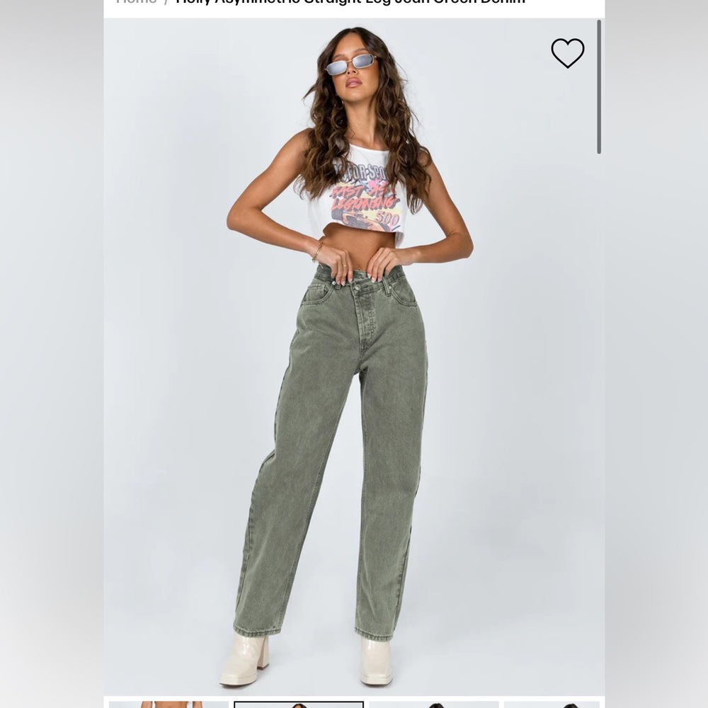Holly assymetric jean princess polly